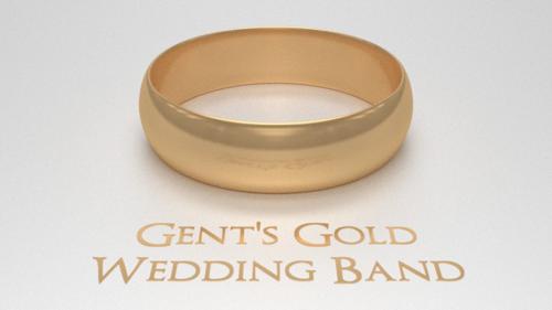 Gent's Gold Wedding Band preview image